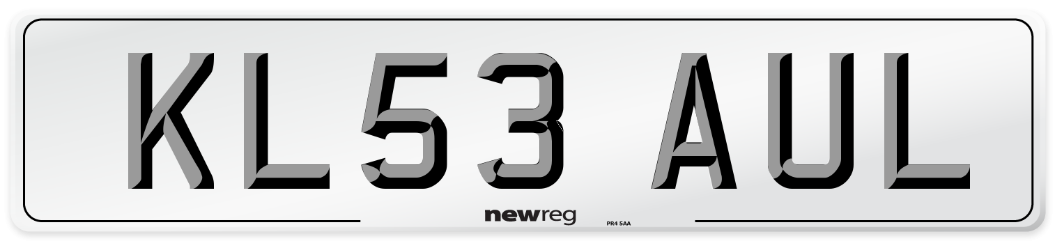KL53 AUL Number Plate from New Reg